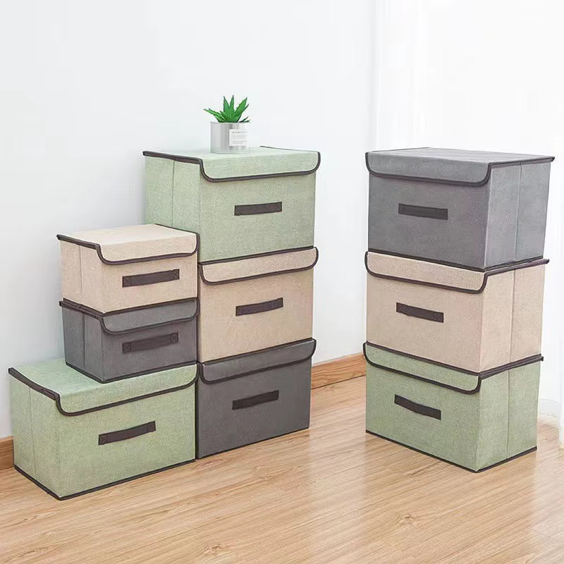 Fold Non Woven Fabric Storage Box Gray Home Supplies Clothing Underwear Sock and Kid Toy Storage Organizer Cosmetics