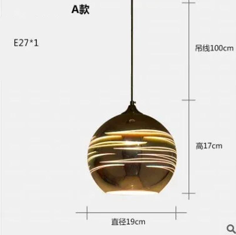 3D Glass Fireworks Pendant Lamps Modern Simple Pendant Light for Dining Room Bar Laser Starry Sky Light and Shadow Chandelier
