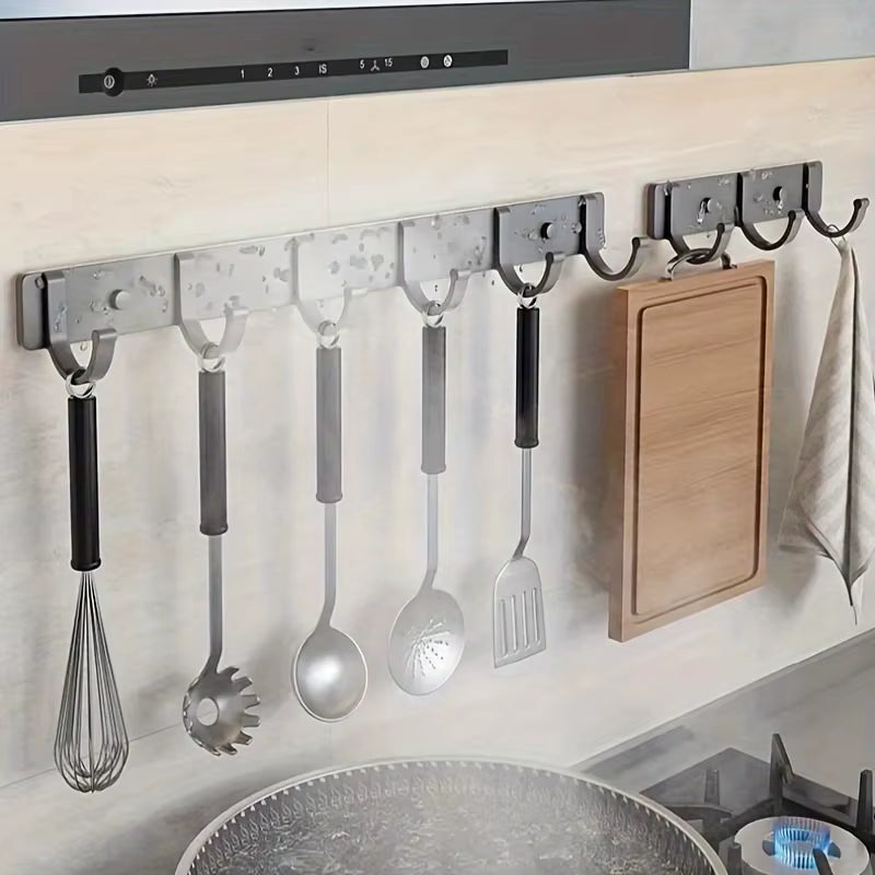 Suitable for Bathroom, Living Room, Kitchen, Modern Wall Rod Storage Hooks, Kitchenware Storage Racks, Kitchen Accessories