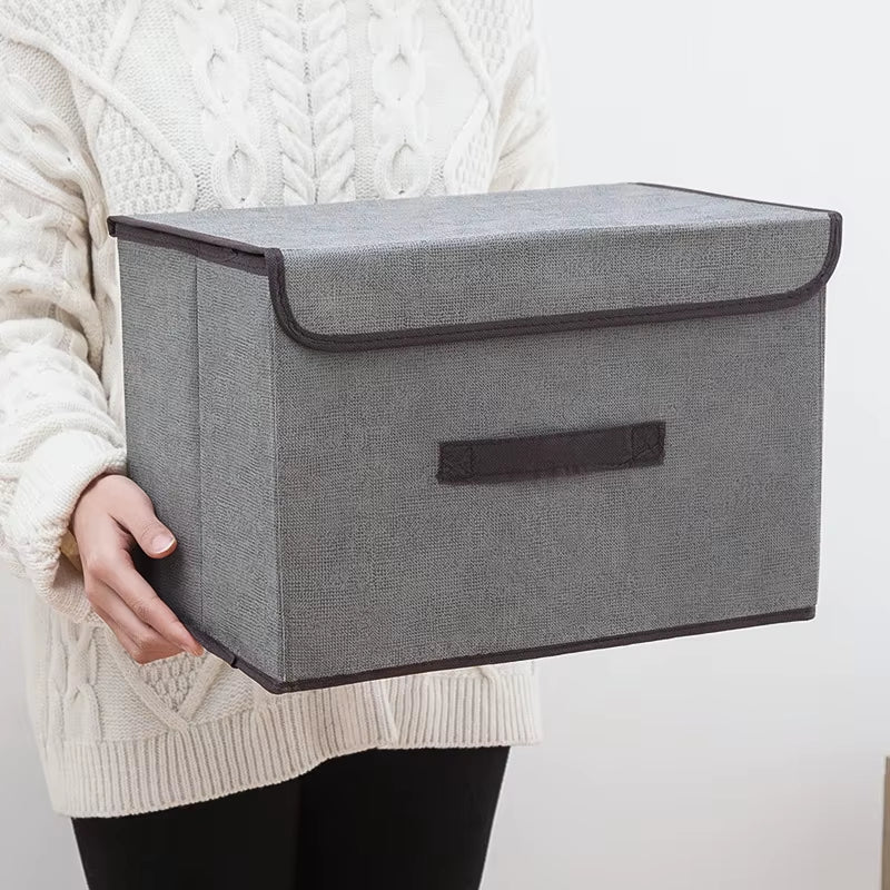 Fold Non Woven Fabric Storage Box Gray Home Supplies Clothing Underwear Sock and Kid Toy Storage Organizer Cosmetics