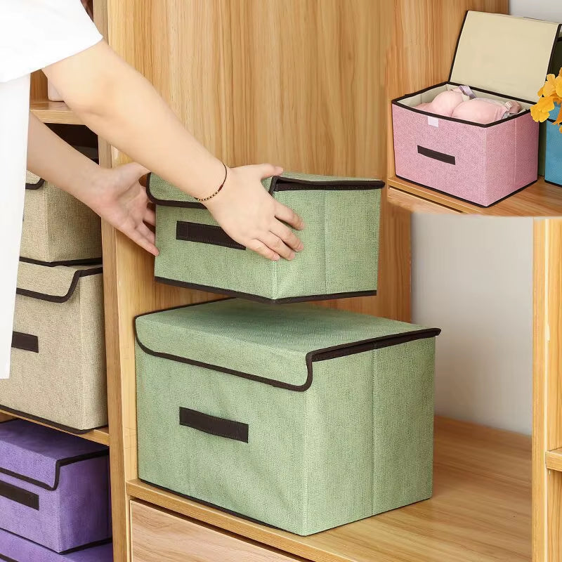 Fold Non Woven Fabric Storage Box Gray Home Supplies Clothing Underwear Sock and Kid Toy Storage Organizer Cosmetics